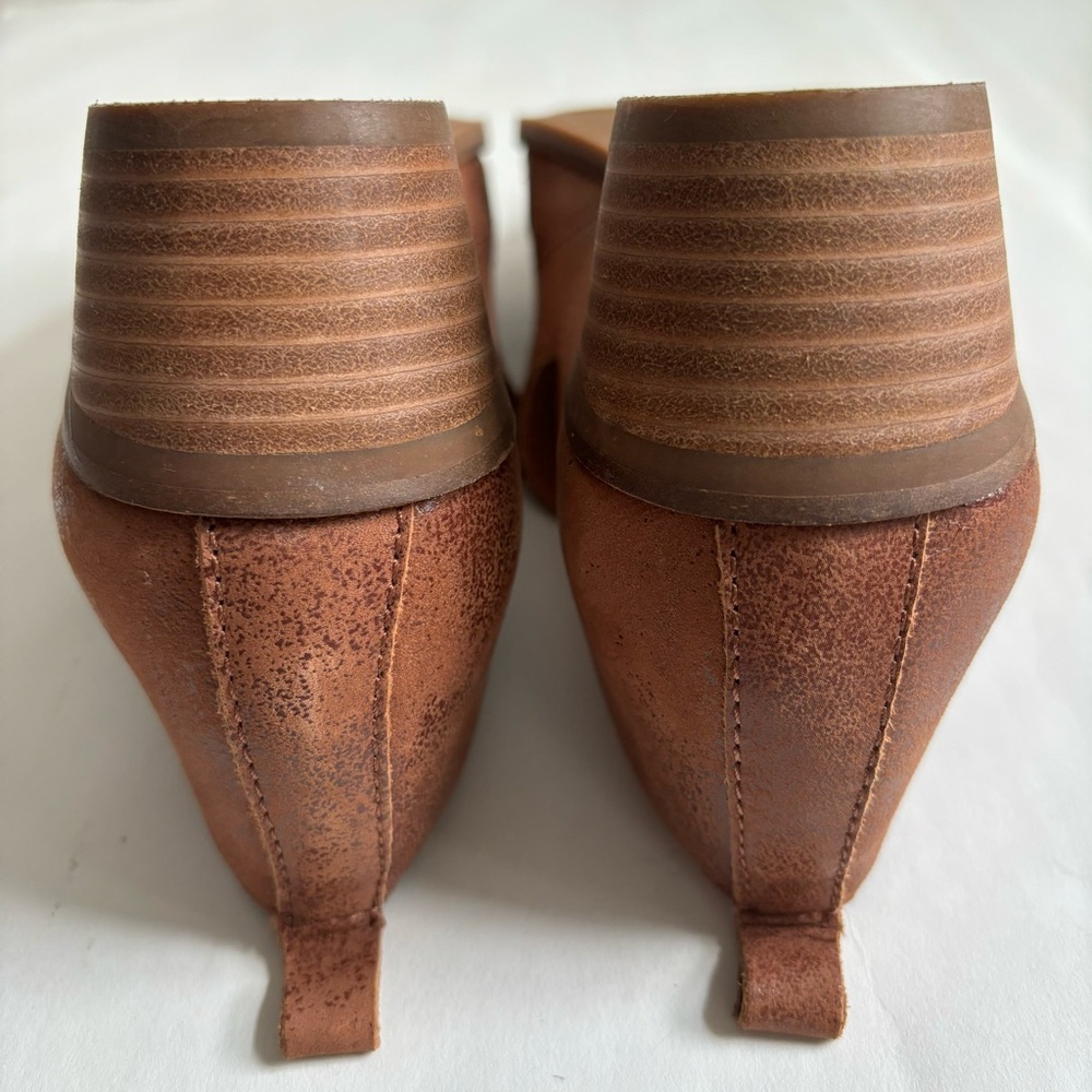 Lucky Brand Mahzan Loafer Slip On Leather Booties Toffee Color Brown Size 9 - Picture 14 of 17